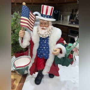Fabriche Great American Santa by Kurt Adler Patriotic Christmas Collectible L